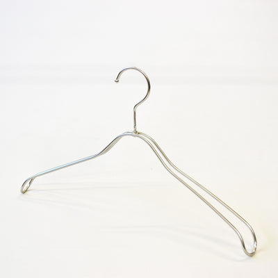 スチール製レディース湾曲ハンガー：梨地加工(ニッケルメッキ)